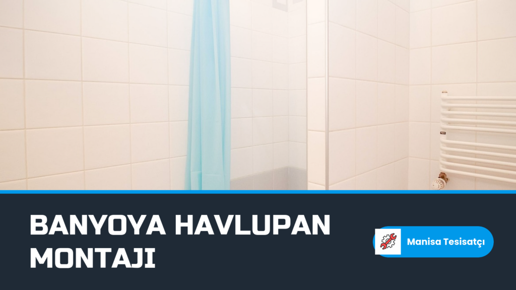 Manisa havlupan montajı sonrası fayanslı banyo duvarında termostatik vanalı beyaz havlupan