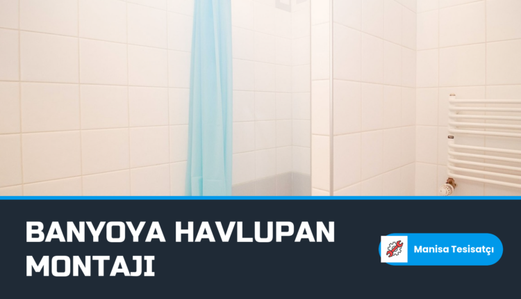 Manisa havlupan montajı sonrası fayanslı banyo duvarında termostatik vanalı beyaz havlupan