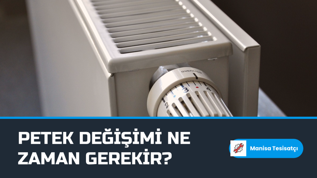 Manisa petek değişimi sonrası duvara monte edilmiş termostatik vanalı beyaz panel radyatör
