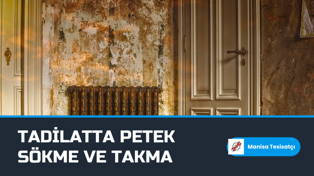 Tadilat bekleyen odada duvara monte radyatör, manisa petek sökme takma öncesi görünüm
